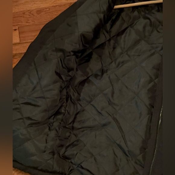 Black hooded insulated canvas jacket parka size S - Picture 11 of 12